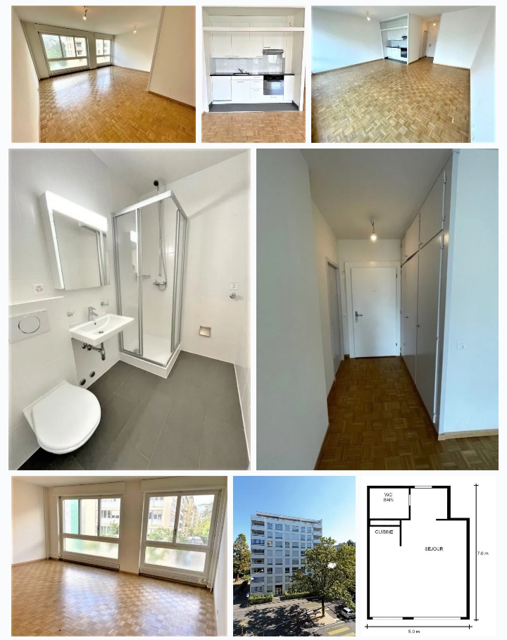 Appartement 2 pièces, 37 m² à Genève – Rue de l’Encyclopédie, quartier gare avec ascenseur | CHF 1’590.–